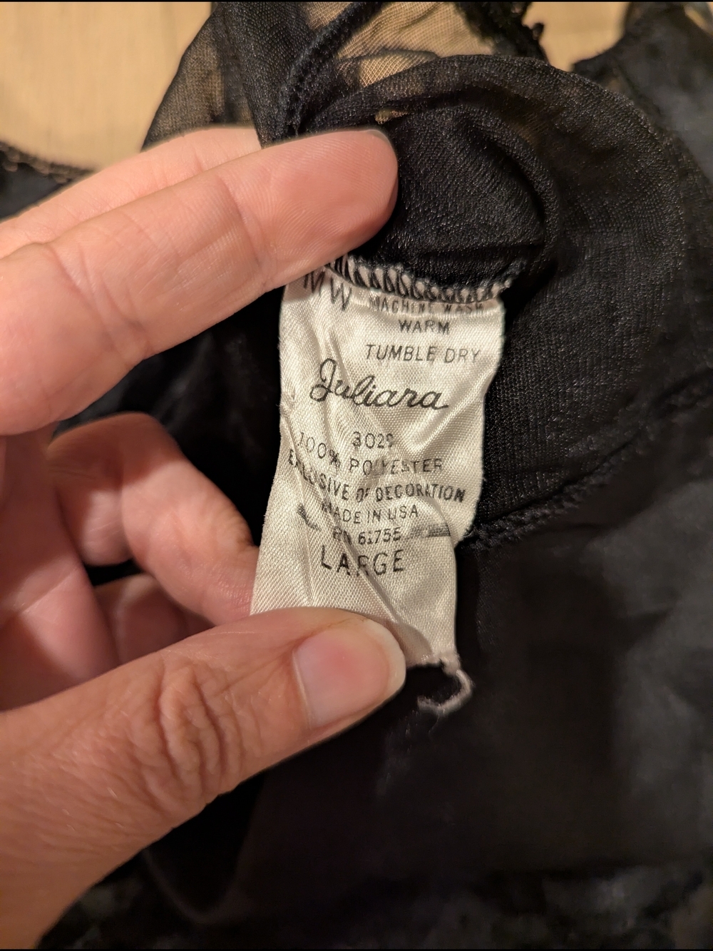 Vintage Black Lace Chemise Nightdress - Women's Intimates - Picture 5 of 9